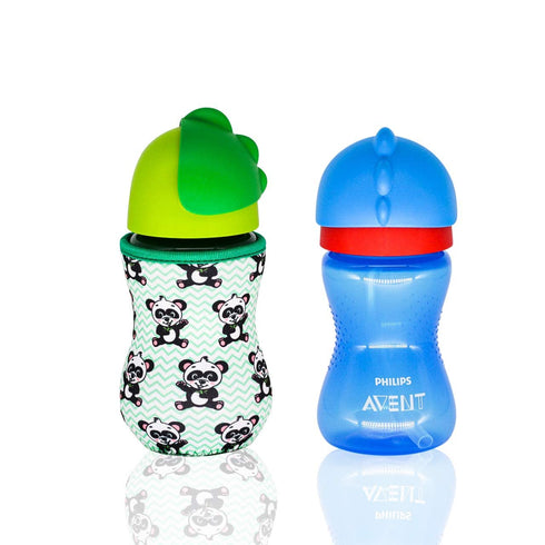 Glass Baby Bottle Sleeve for 8 oz Philips Avent | Sippy Cup Cover | Neoprene Cover | Non Slip Grip | Set of 3...