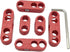 6 PCS/SET 7mm 8mm Spark Plug Wire Separators Dividers Looms Red Colour Fits for Mopar Ford Chevy Mustang...