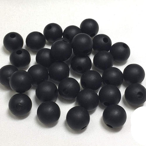 Black Silicone Beads for Keychain Making, Necklace, Bracelet Making Kit (19mm, Black) - Jewelry Making Kit - Silicone Beads...
