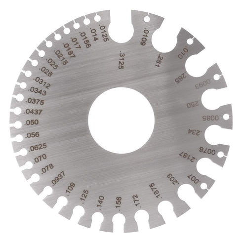 YESWELDER Round Dual Sided Metal Sheet Guage & Metal Sheet Thickness Gauge 2pk Stainless Steel Wire Welding Gauge...
