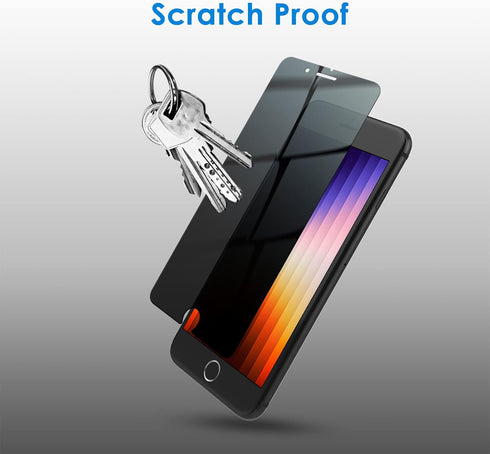 JETech Privacy Screen Protector for iPhone SE 3 (2022 3rd Edition) 4.7-Inch, Anti Spy Tempered Glass Film, Case Friendly, 2-Pack......