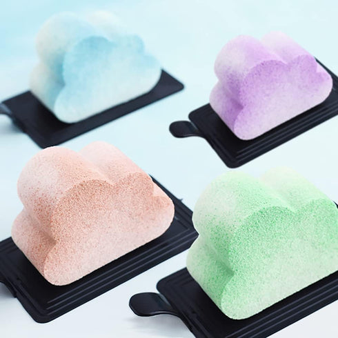 3 Pack Soap Moulds for Soap Making, FineGood Silicone Cloud Mold Soap Making Supplies Cake Baking Mould Silicone Muffin Trays for Pudding Cupcake...