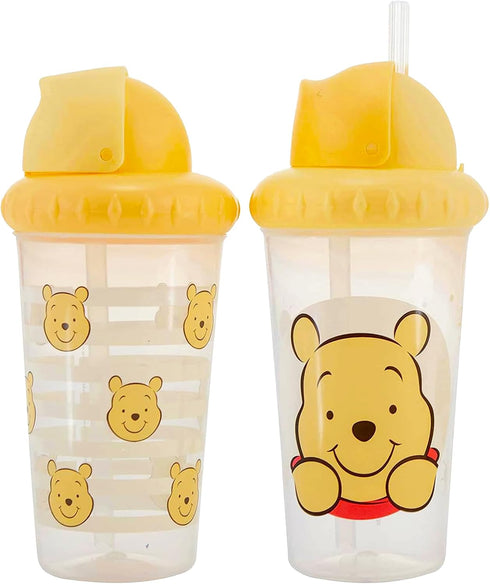 Disney Winnie the Pooh Sippy Cup Set for Kids - Bundle with 2 Pooh Bear Spill-Proof, Leak-Proof, Sippy Cups Plus Stickers for Toddlers Sippy Cups...