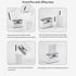 Automatic Dental Floss Picks Dispenser, for Adult Floss Sticks Clear Case 50count/Box, with Flosser Toothpicks 100 Count (Dispenser w/100 toothpic...