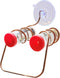 Window Hummingbird Feeder One Perch Home Decorations Copper Hummingbird Water Feeder with Glass Bottles Suction Cups 2Pcs...