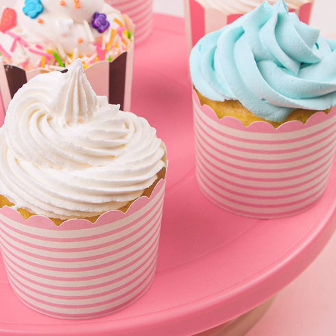 Webake Full Size Paper Baking Cups, 6oz Pink Cupcake Liners for Cupcake Bath Bomb, Muffin Case, Great for Cupcake Baking Decoration Set of 25 (Pin...
