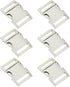 Bytiyar Buckle 6 pcs 3/4 inch(20mm) Quick Side Release Clips Metal Buckles for Straps Webbing Paracord Bracelet Dog Collar Backpack Belt,Silver...