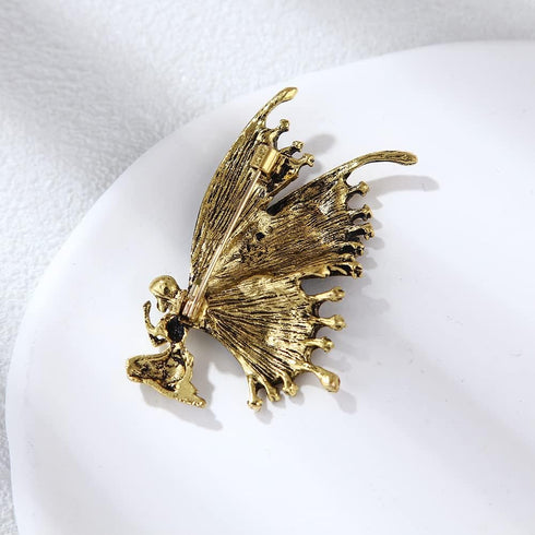 Colorful Rhinestone Butterfly Brooch Pin,Enamel Insect Butterfly Suit Pin Crystal Big Butterfly Angel Lapel Pin Jewelry for Women Girls...