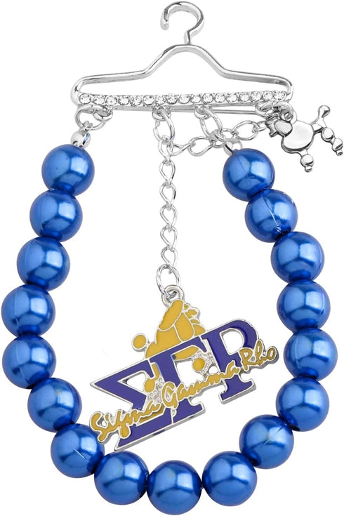 SigmaRho Sorority Poodle Pearl Chain Brooch Inspired Paraphernalia Jewelry Greek Sorority Gift for Women Girl...