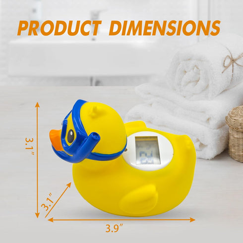 Cute Diving Yellow Duck Baby Bath and Room Thermometer Floating Toy Safety Temperature Water Thermometer...