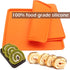 8 PCS Silicone Dehydrator Sheets with Edge for 12" x 13" Trays, Nonstick Silicone Dehydrator Trays Mats, Multi-purpose Reusable for Jerky, Fruit, ...