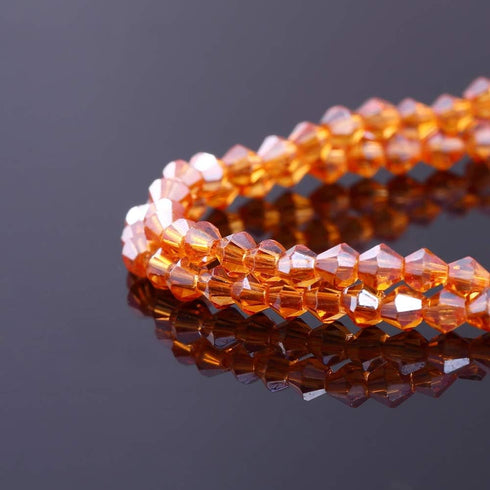 Bicone Beads for Jewelry Making, 3000pcs 4mm Faceted Crystal Glass Beads- Perfect for Suncatcher Handmade Crafts, DIY Bracelets, Necklaces, Dolls(...