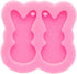 Shiny Glossy Lovely Rabbit Shape Mini Earrings Mold Tiny Resin Silicone Keychain Mold for DIY Epoxy Resin Jewellery Making Craft...