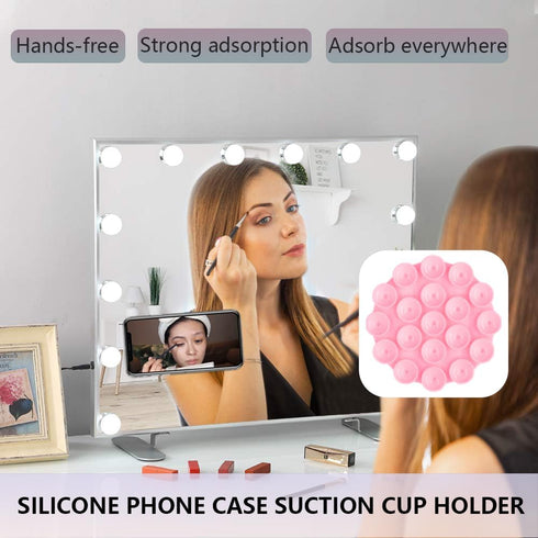 2PCS Round Silicone Suction Phone Case Adhesive Mount, Strong Grip Holder for Selfies & Shooting Videos, Anti-Slip, Durable, Easy to Use, iPhone &...