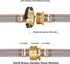 Solid Brass Garden Hose Repair Connector with Clamps Hose End Repair Kit,Fit for 5/8"Garden Hose Fitting,Male and Female Hose Fittings(5/8"-3 Set)...