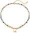 POMINA Real Amazonite Natural Gemstone Beaded Choker Necklace Semi Precious Stone Choker for Women Teen...