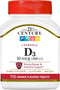 21st Century D3 400 IU Orange Chewable Tablets, Gluten free, 110 Count (Pack of 3)...