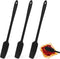 3 Pieces Silicone Jar Spatula, Long Handle Jar Scraper Spatula Non-stick Rubber Spatula Small Silicone Spatula for Jars Smoothies Blenders Cooking...