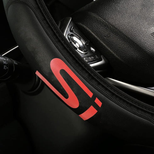 Leather Steering Wheel Cover Compatible with Civic si Universal Size(SI)...