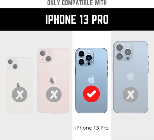 ArtsEvo Shockproof Clear Design for iPhone 13 Pro Case, Certified 6.6ft Drop Protection, Raised Edges Protect Camera and Screen, Pink...