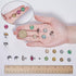 SUNNYCLUE 1 Box 130Pcs DIY 20 Pairs Leopard Stud Earrings Making Starter Kit 4 Color 12mm Flat Back Druzy Resin Cabochons & Blank Stud Bezel Earri...