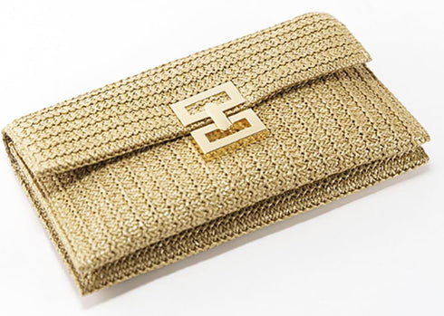 Straw Clutch Purses for Women Vintage Summer Straw Beach Bag Woven Purse Wicker Rattan Envelope Clutch for Wedding...