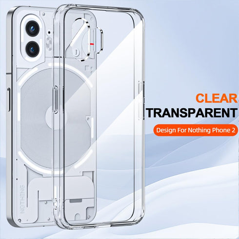 T Tersely for Nothing Phone 2 Clear Case, Hard PC Back + Soft TPU Bumper Crystal Clear Slim Fit Lightweight Transparent Skin Cover Shockproof Non-...