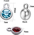 Aylifu Birthstone Charms Crystal Pendant Charms 12 Months Birth Charms for Necklace Bracelet Earring...