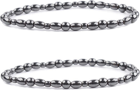 YANCHUN Obsidian Anklet Magnetic Slim Hematite Anklet Magnetic Therapy Ankle Bracelet Obsidian Anklet Anti Swelling Anklet Elastic Relief Anklet M...