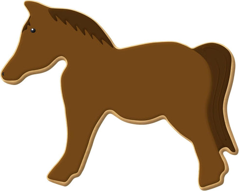 Horse Cookie Cutter - Made in the USA – Foose Cookie Cutters Tin Plated Steel Horse Cookie Mold (4 Inch)...