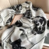 Silk Feeling Long Satin Scarf Fashion Beach Scarf Shawl Check Style Sunscreen Shawls Wraps-Lightweight Pattern...