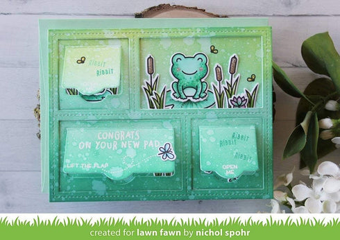 LAWN FAWN Lawn Cuts Custom Craft Die-Peekaboo Backdrop, Grey...