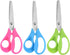 Left Handed Scissors Kids,5" Left Handed Kids Craft Scissors Ages 3+ Stainless Steel Soft Comfort-Grip Handles Blunt Lefty Safety School Scissors ...
