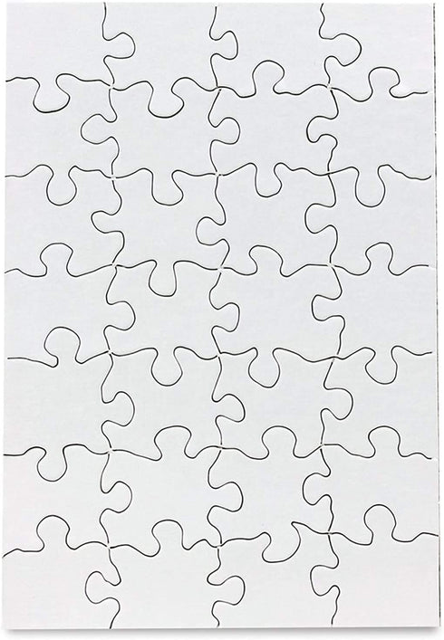 Hygloss Puzzles DIY Party Invite - Blank Puzzle for Decorating - Art Activity - Use as Party Favors - White, Sturdy – 5.5 x 8 Inches, 28 Pieces - ...