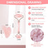 Gua Sha Facial Tools & Jade Roller Set for Face Guasha Tool for Face Ice Roller for Skin Care Gua Sha Stone Board Set for Reduce Puffiness and Imp...