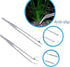 15in Aquascape Tools, 4 in 1 Long Aquarium Tweezers Scissors Spatula, Stainless Steel Aquatic Plants Aquascaping Tools Set for Fish Starter Kits, ...