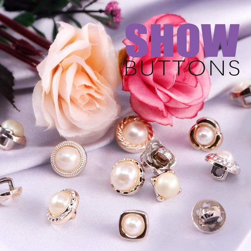 Swpeet 150Pcs 15 Types Beautifu Sew in Faux Pearl Buttons Sewing Crafts with Shank Cover Up Buttons for Clothes Shirts Suits Coats Sweaters Storag...