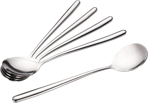 Miupoo Korean Soup Spoons Stainless Steel Long Handle Tablespoon Pack of 5...