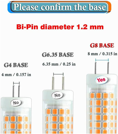 G8 LED Bulb Dimmable 8W Equivalent to 80W-100W Xenon Halogen Bulb, T4 Bi-Pin G8 Base, 120V for Under Counter Kitchen Lighting, Under-Cabinet Light...