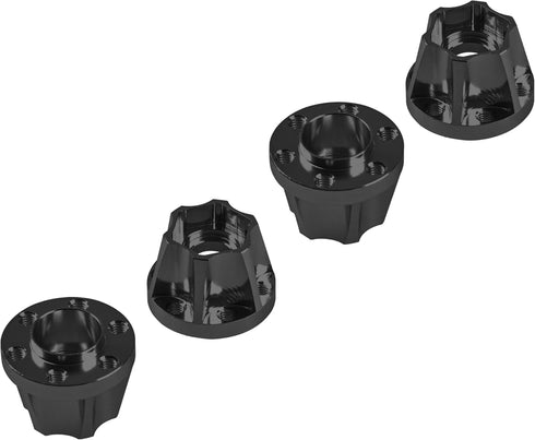 Metal RC 12mm Wheel Hex Hub Extension Combiner Compatible with 1.9/2.2inch Wheel Rim Axial SCX10 Traxxas TRX4 D90 1/10 RC Crawler (15mm, Black)...