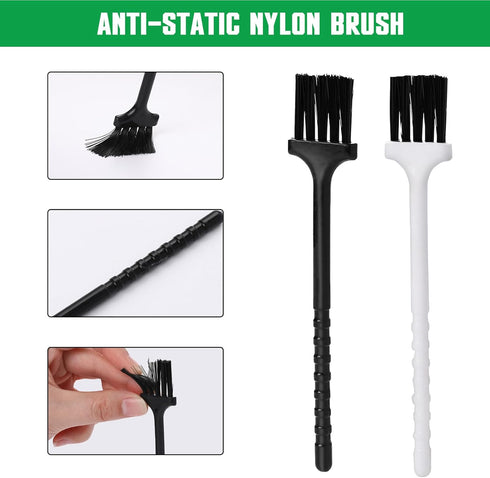 2PCS Keycap Puller and Switch Puller with 2PCS Keyboard Brush, Keycap Remover Switch Puller Mechanical Stainless Steel Keyboard Remover Keyboard C...