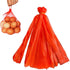100 Pack 20'' Mesh Nylon Netting with Loop-Style Closures, Red Reusable Nylon Mesh Net Produce Grocery Toys Fruits Vegetables Storage Poly Bags, S...