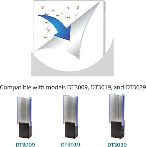 12 PCS Replacement Glue Boards for Dynatrap DT3009 DT3019 DT3039 Indoor Insect Mosquito Trap Refills Sticky Cards, Plain...