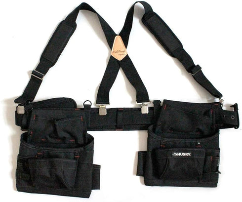 MELOTOUGH Padded Tool Belt Work Suspenders With Super Strong Clip for Carpenter's Suspension Rig construction suspenders for men...