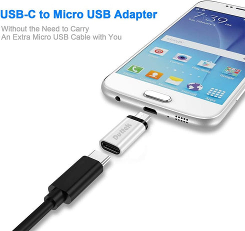 Duttek USB-C to Micro USB Adapter, 480Mbps, OTG Compatible, for FLIR One Pro, Huawei Y7/Y6/P Smart/P8 Lite and Smartphones, Tablets...