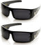 Locs Eyewear One-Piece Shield Hardcore Shades OG Gangsta Dark Lens Sunglasses...