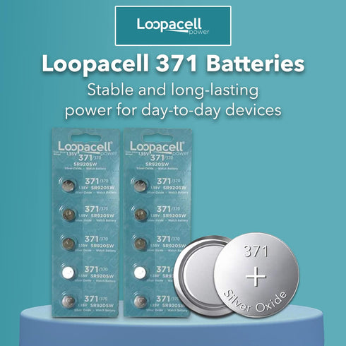 Watch Battery Button Cell (2X Pack of 5) - 371, 370, SR920SW, 1188SO, SR69, SP370, 1171SO, SP371, V371, V370, G64, LR920, AG6, 605, GP71, RW315 1....