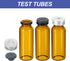 PATIKIL 20ml Sample Vials, 8 Pack Lab Empty Vials with Butyl Rubber Stopper and Crimp Top Caps Borosilicate Glass Vial, Amber...