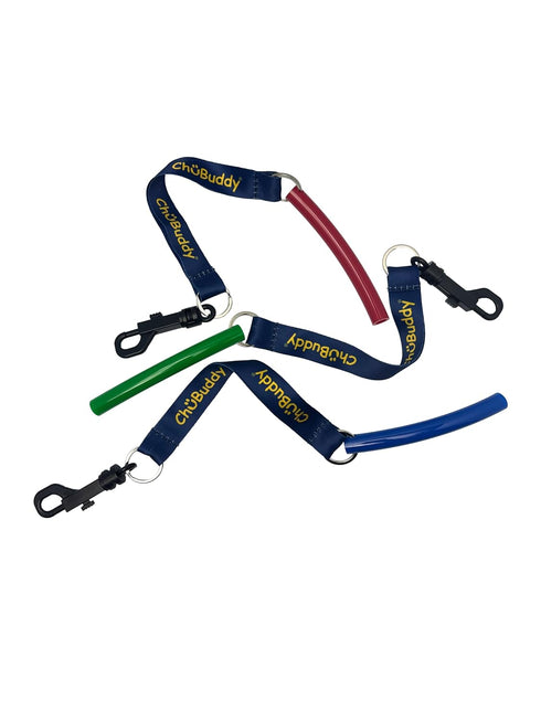Chubuddy Navy Sublimated Chewy Holders Set of (2) – Durable, Safe, and Washable Chew Toy Tethers for Sensory Kids, Autism, ADHD, and Oral Motor Ne...