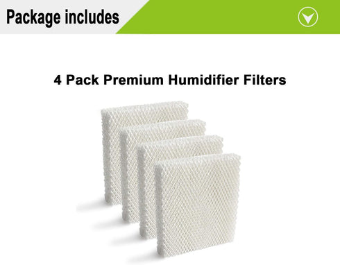 Lemige 4 Pack Humidifier Wicking HFT600 Filters T Compatible with Honeywell Tower Humidifier HEV615 HEV620, Compare to part HFT600T HFT600PDQ